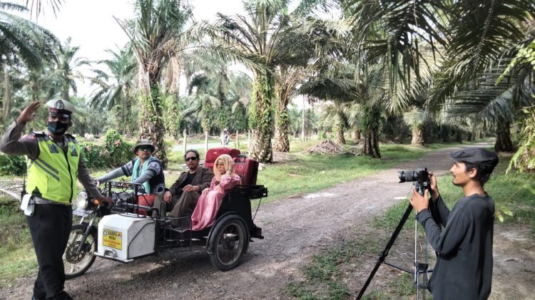 Sosialisasi Larangan Mudik 2021, Polres Batubara Gandeng Konten Kreator Wak Kombur