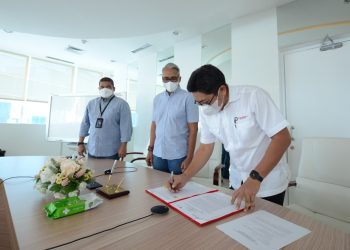 Pelindo 1-PTK Kerjasama Kembangkan Layanan Bisnis Pelayaran dan Kepelabuhanan