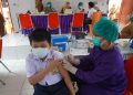 Jelang Belajar Tatap Muka Terbatas, 1.000 Pelajar SMP Negeri 4 Medan disuntik Vaksin