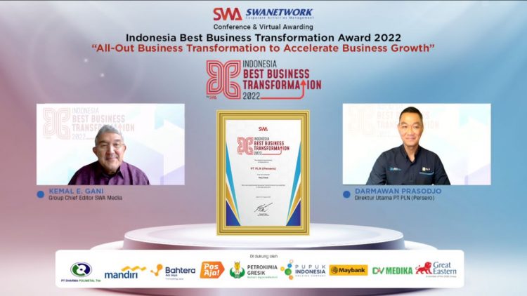 Berhasil Hadapi Era Disrupsi, PLN Sabet Penghargaan Indonesia Best Business Transformation