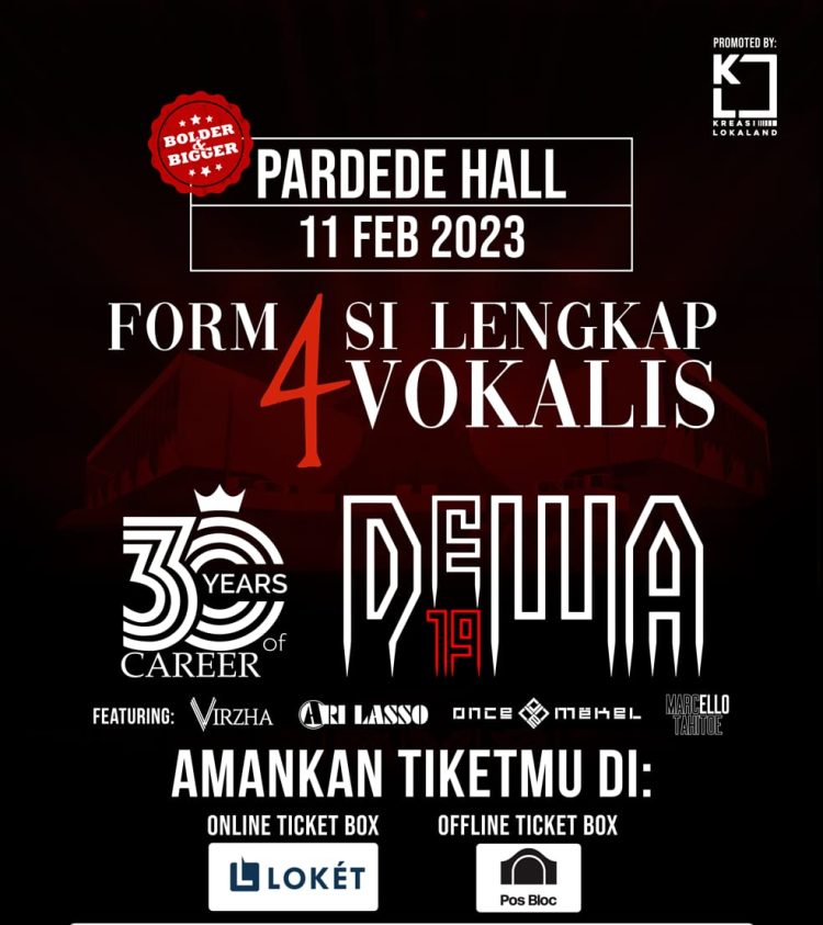 Catat ! Ini dia Tempat dan Cara Beli Tiket Konser Dewa 19 di Medan
