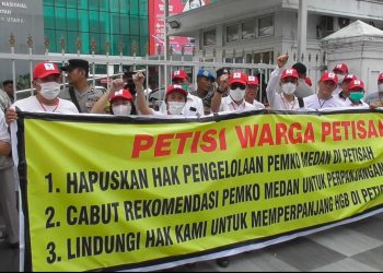 Rekomendasi Perpanjangan HGB Tak Diberikan,Warga Medan Petisah Demo Kantor BPN