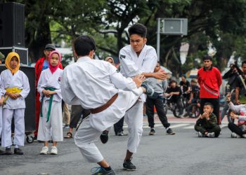 Serunya CFD Di Medan, Diisi Olahraga Rekreasi Beladiri Kempo
