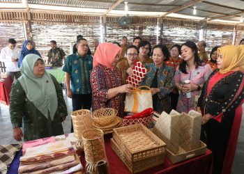 Nawal Lubis Buka Pelatihan Anyaman di Nias