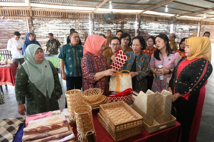 Nawal Lubis Buka Pelatihan Anyaman di Nias