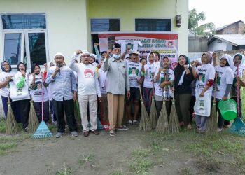 Warga Medan dan Usbat Ganjar Kompak Bersihkan Lingkungan untuk Cegah Banjir