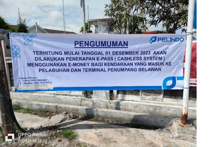 Pelabuhan Belawan Go Cashless: Layanan e-Card Berlaku 1 Desember 2023