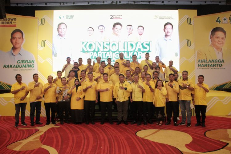 Airlangga Siapkan Strategi Kemenangan Golkar dan Prabowo-Gibran di Sumbagut