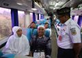 KAI Divre I Sumut Layani Kepulangan Jemaah Haji Kabupaten Labuhanbatu dengan Kereta Api