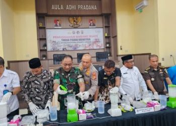 Komitmen Pemerintah Berantas Narkoba, 10.550 Gram Sabu Dimusnahkan di Langsa