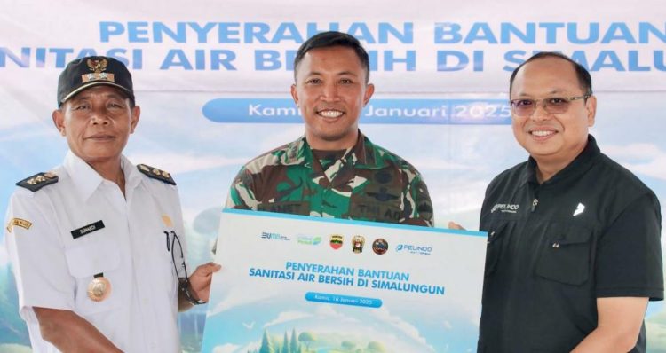 Pelindo Multi Terminal dan TNI AD Sediakan Sanitasi Air Bersih di Simalungun