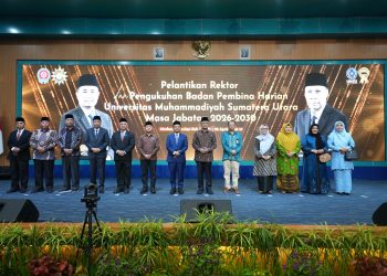 PP Muhammadiyah Lantik Rektor dan Kukuhkan BPH UMSU Periode 2026–2030