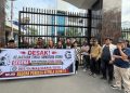 Massa Guntur Demo Kejati Sumut