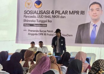 Gelar Program MPR RI Prananda Surya Paloh: Defri Noval Pasaribu Sosialisasikan Empat Pilar di Medan Johor